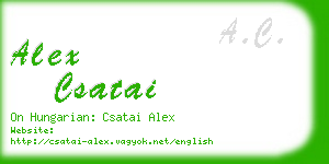 alex csatai business card